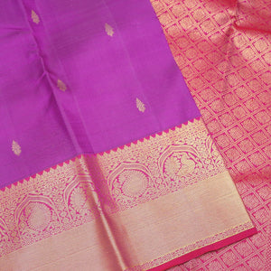 Purple Zariwork Pure Silk Saree