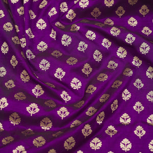 Purple Zariwork Pure Silk Saree