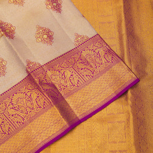 Purple Zariwork Pure Silk Saree