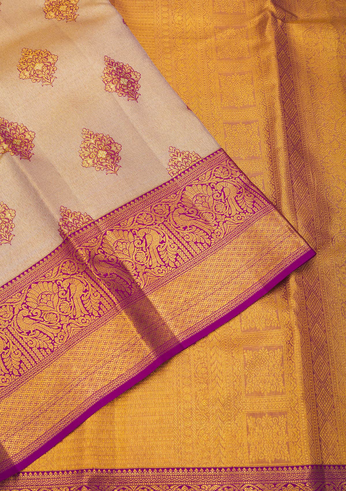 Purple Zariwork Pure Silk Saree