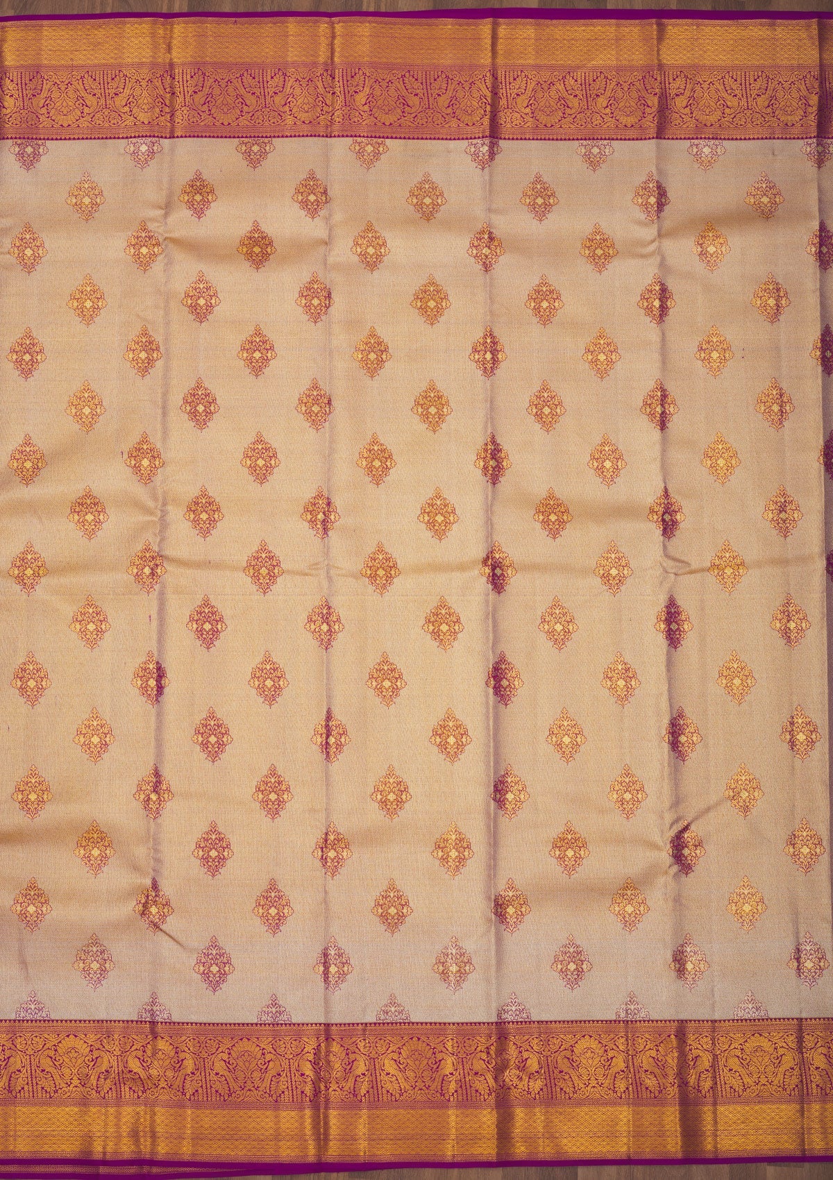 Purple Zariwork Pure Silk Saree