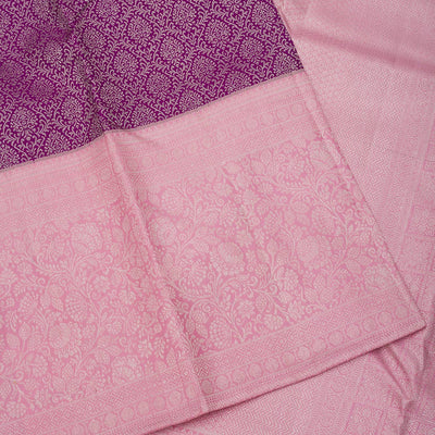 Purple Zariwork Pure Silk Saree