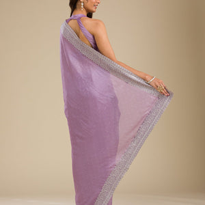 Purple Zariwork Soft Silk Saree
