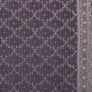 Purple Zariwork Tissue Saree
