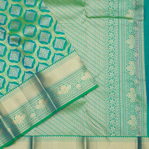 Rama Green Zariwork Pure Silk Saree