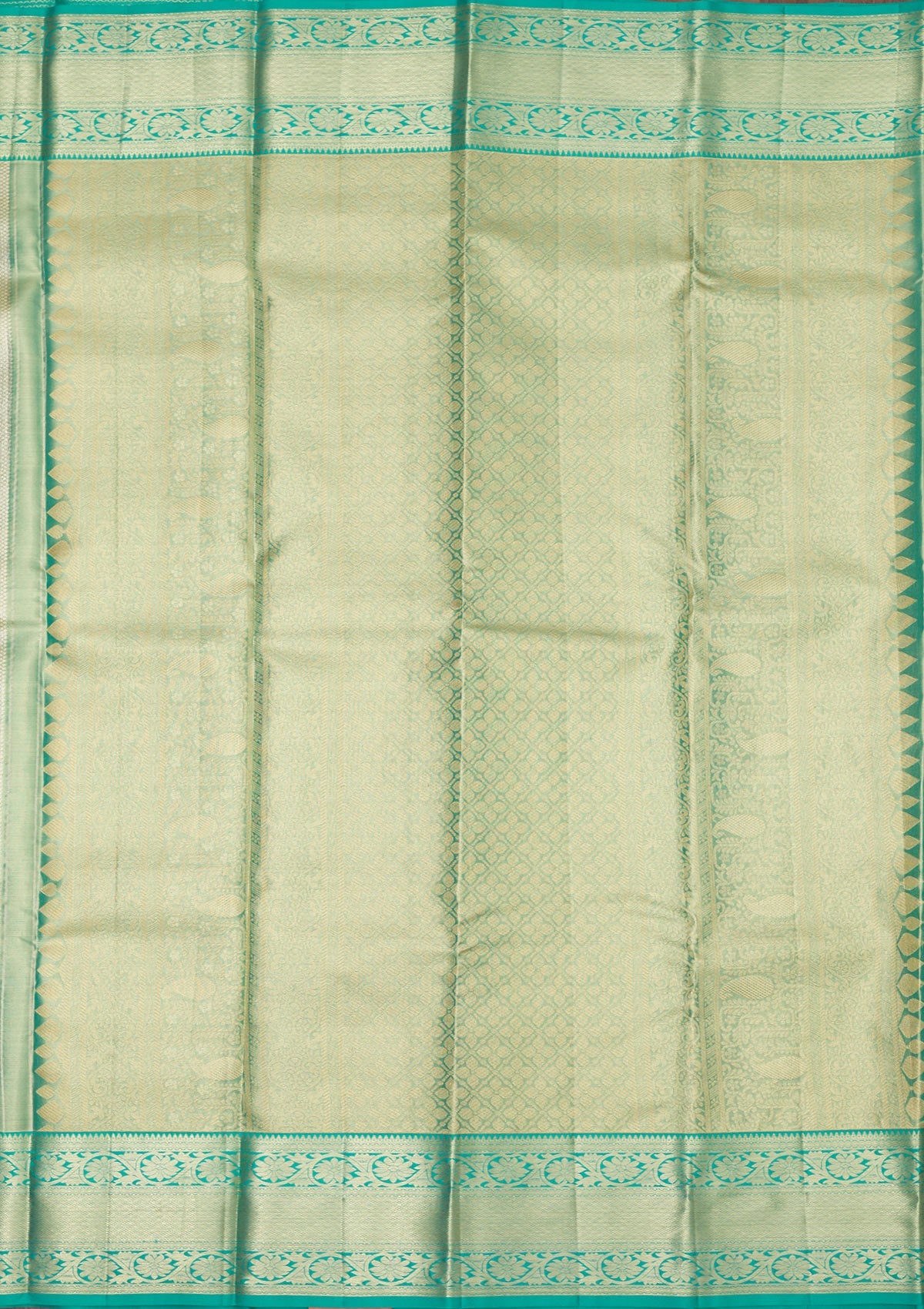 Rama Green Zariwork Pure Silk Saree
