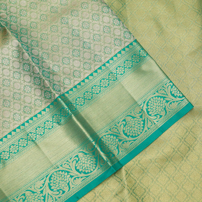 Rama Green Zariwork Pure Silk Saree