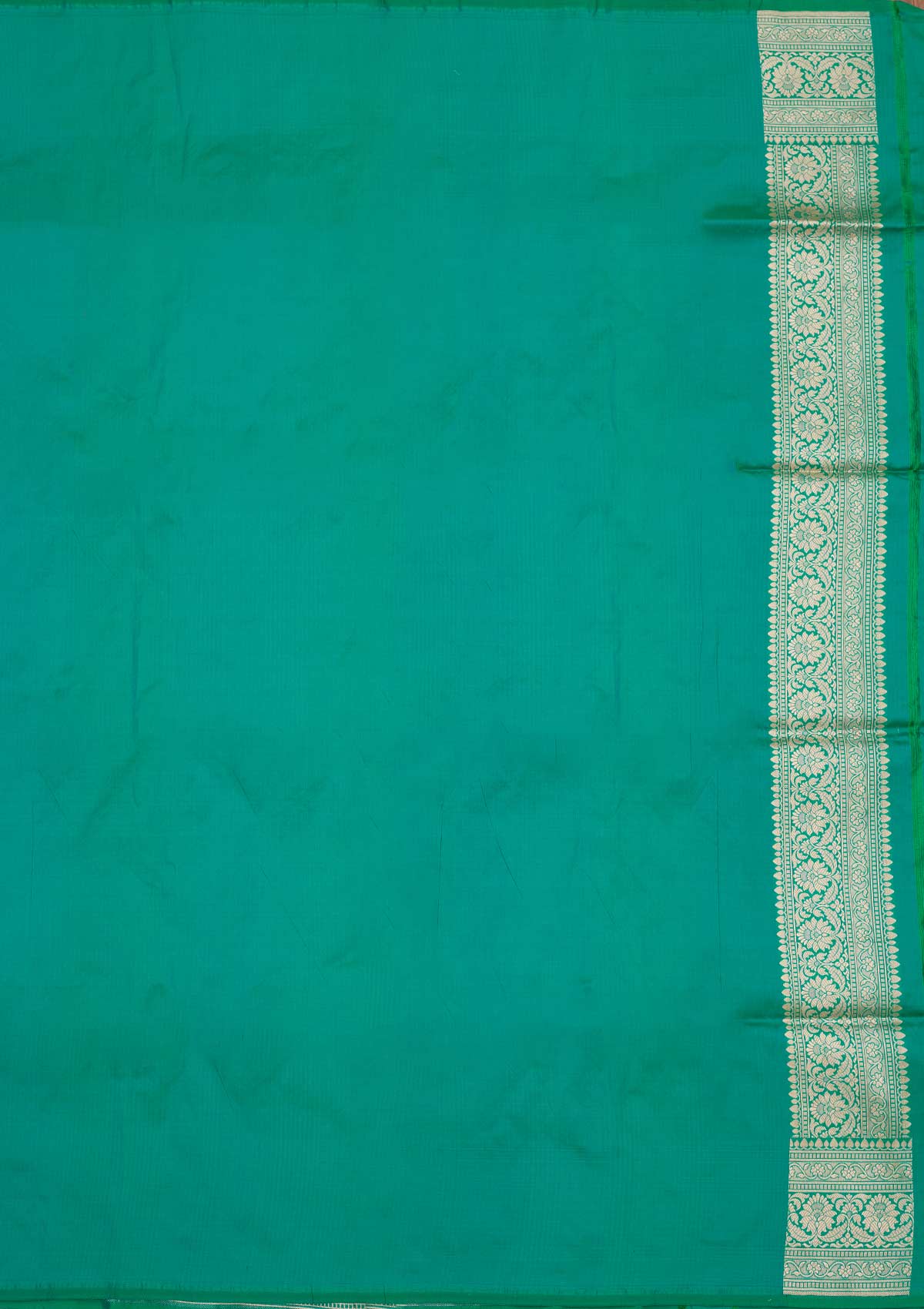 Rama Green Zariwork Pure Silk Saree