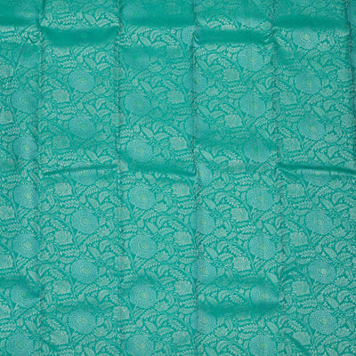 Turquoise Blue Zariwork Pure Silk Saree