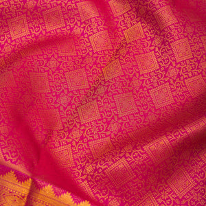 Rani Pink Zariwork Pure Silk Saree