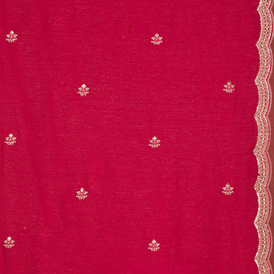 Rani Pink Sequins Tissue Saree