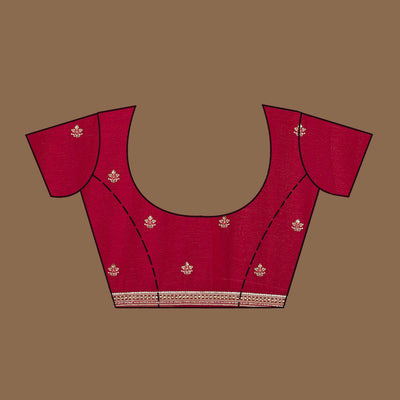 Rani Pink Sequins Tissue Saree