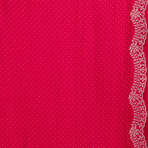 Rani Pink Swarovski Satin Saree