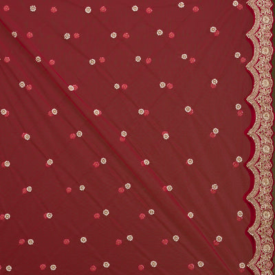 Rani Pink Zardosi Raw Silk Readymade Lehenga