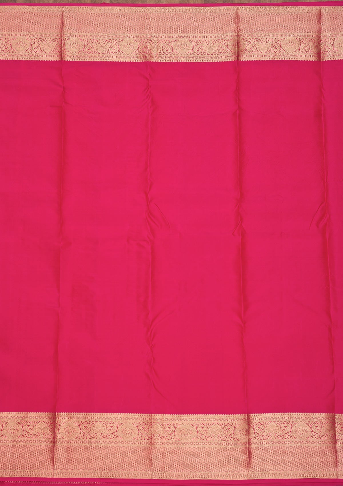 Rani Pink Zariwork Pure Silk Saree