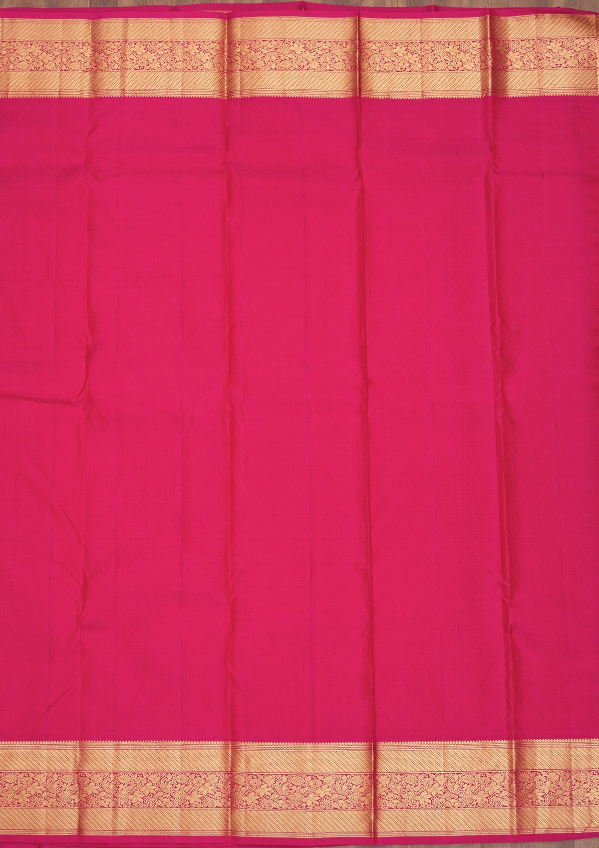 Rani Pink Zariwork Pure Silk Saree