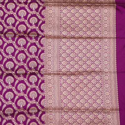 Purple Zariwork Pure Silk Saree