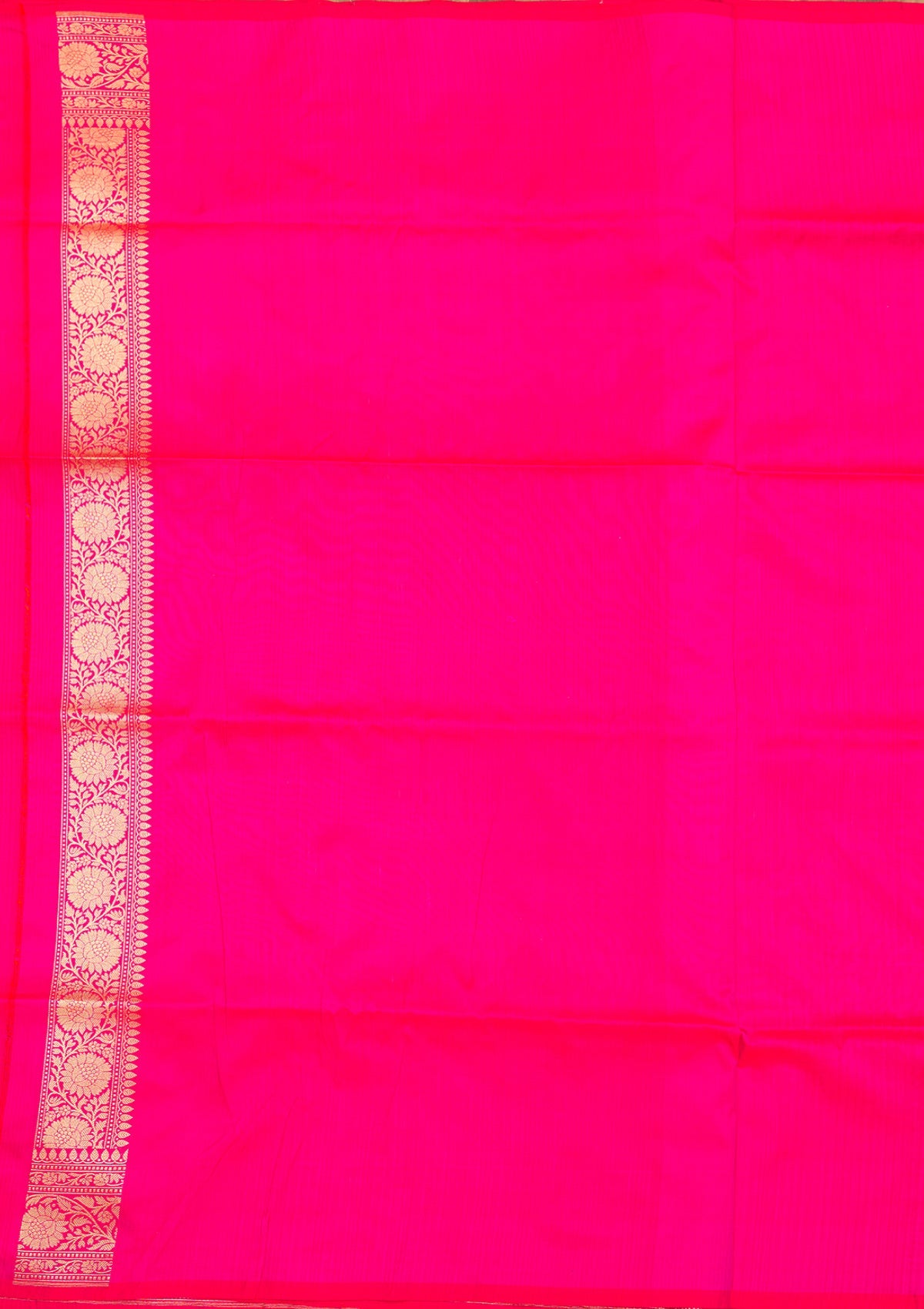 Rani Pink Zariwork Pure Silk Saree