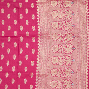 Rani Pink Zariwork Pure Silk Saree