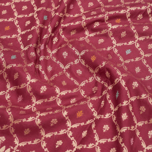 Rani Pink Zariwork Pure Silk Saree