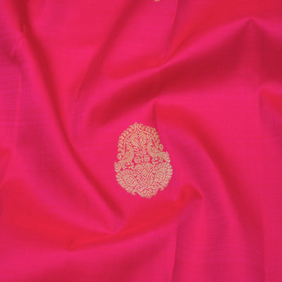 Rani Pink Zariwork Pure Silk Saree