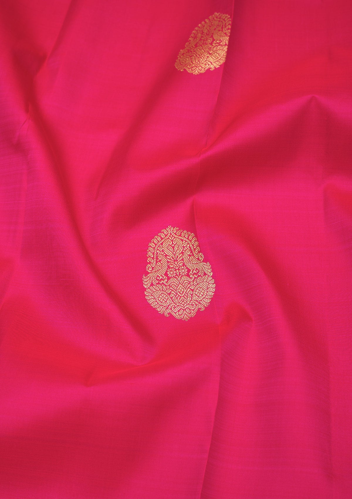 Rani Pink Zariwork Pure Silk Saree