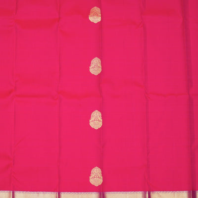 Rani Pink Zariwork Pure Silk Saree