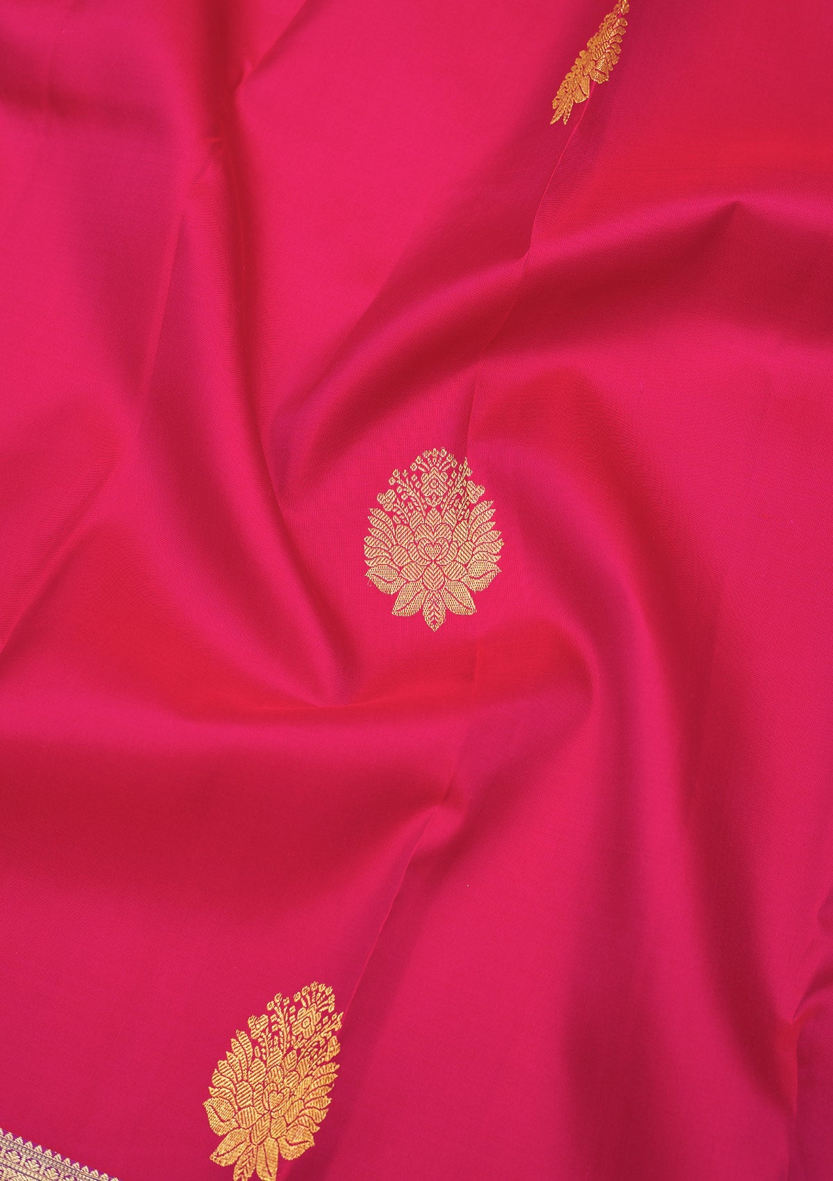 Rani Pink Zariwork Pure Silk Saree