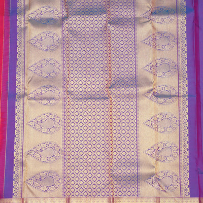 Rani Pink Zariwork Pure Silk Saree