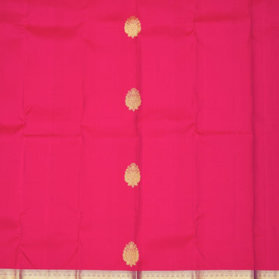 Rani Pink Zariwork Pure Silk Saree