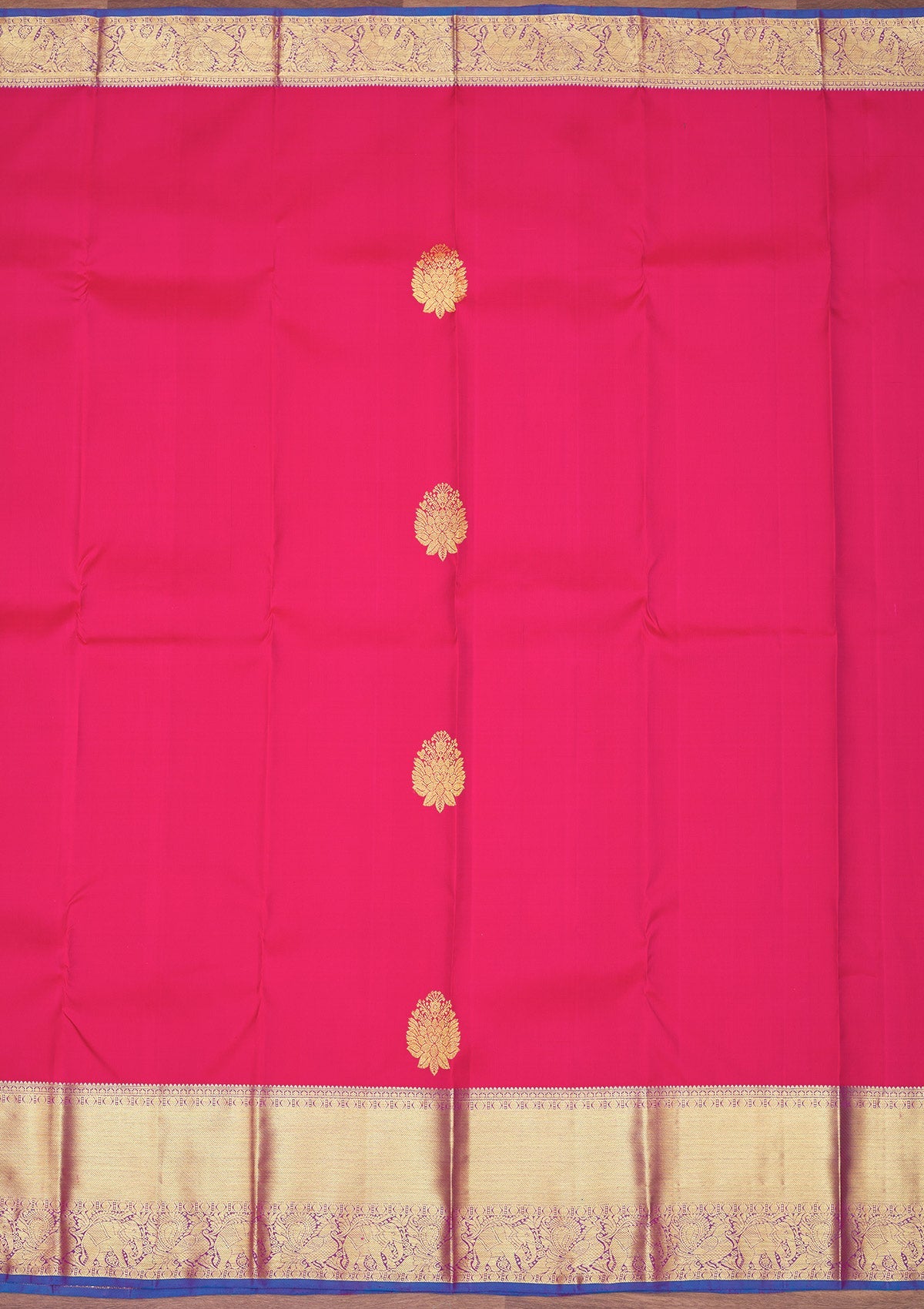 Rani Pink Zariwork Pure Silk Saree