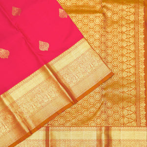 Rani Pink Zariwork Pure Silk Saree
