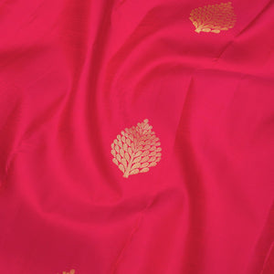 Rani Pink Zariwork Pure Silk Saree