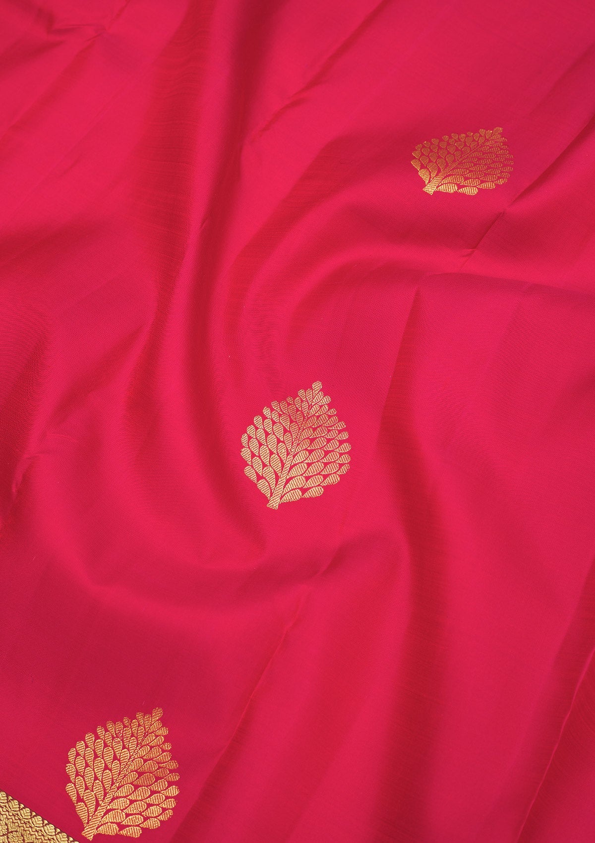 Rani Pink Zariwork Pure Silk Saree
