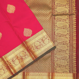 Rani Pink Zariwork Pure Silk Saree