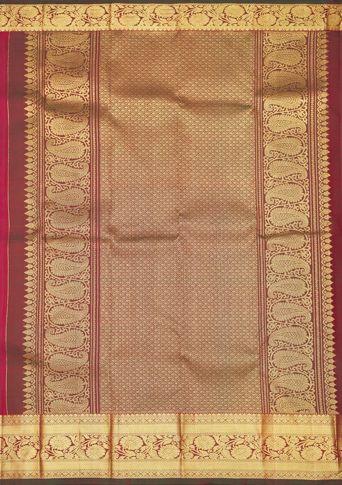 Rani Pink Zariwork Pure Silk Saree