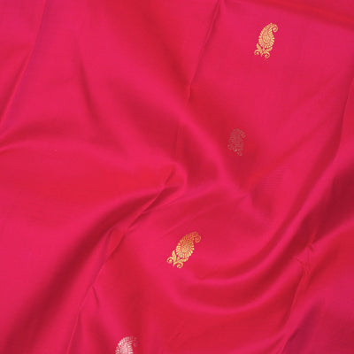 Rani Pink Zariwork Pure Silk Saree