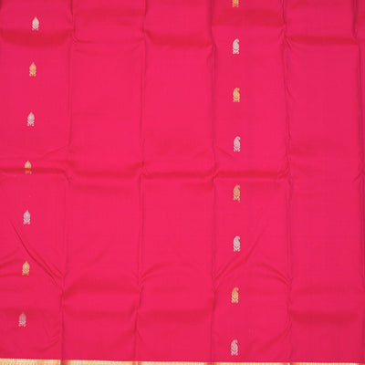 Rani Pink Zariwork Pure Silk Saree