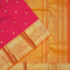 Rani Pink Zariwork Pure Silk Saree