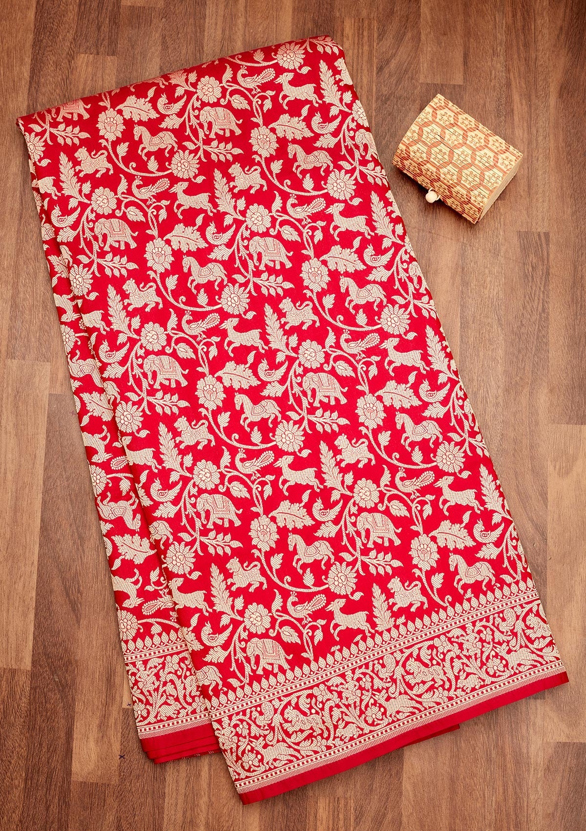 Rani Pink Zariwork Pure Silk Saree