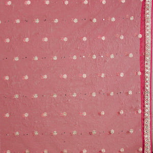 Rani Pink Zariwork Tissue Readymade Lehenga