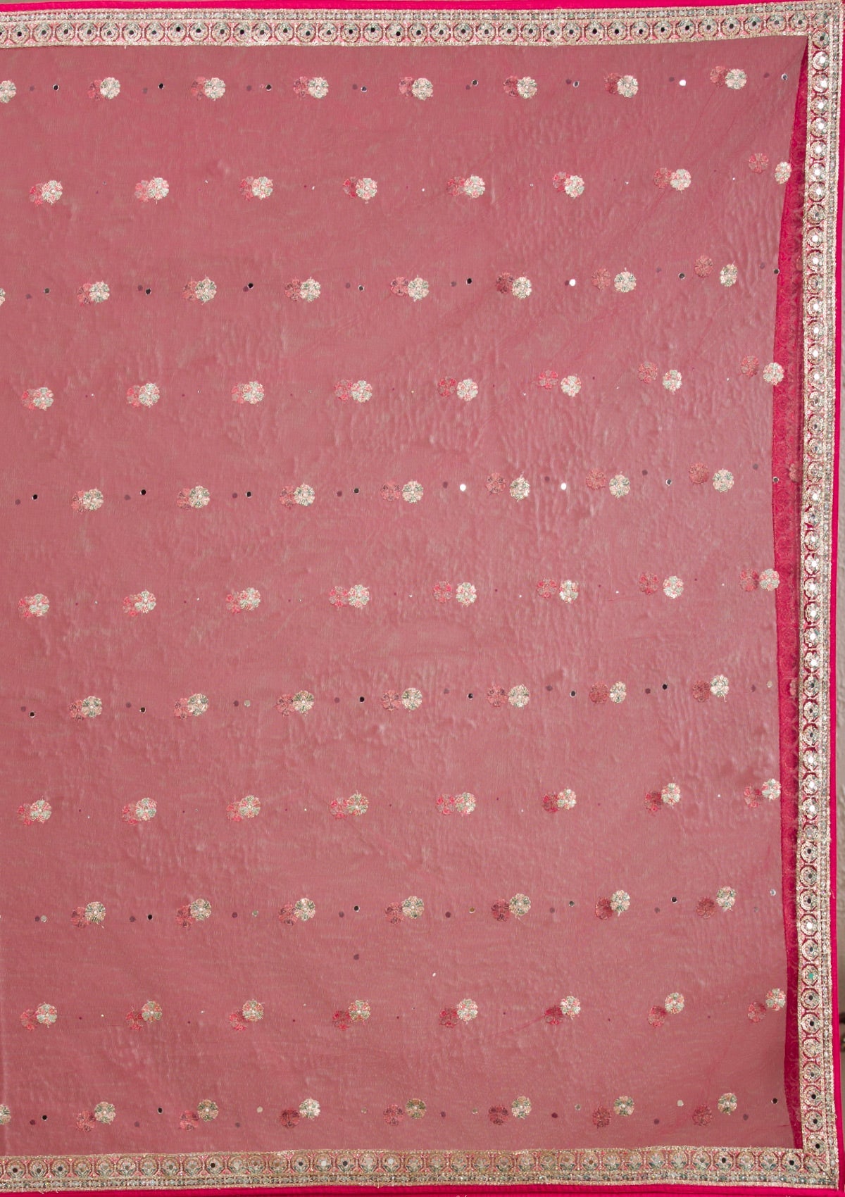 Rani Pink Zariwork Tissue Readymade Lehenga