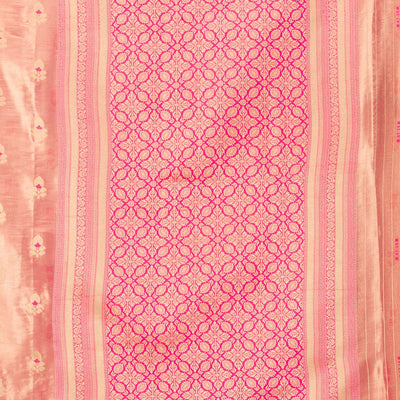 Rani Pink Zariwork Tissue Saree