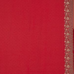 Red Zariwork Georgette Saree