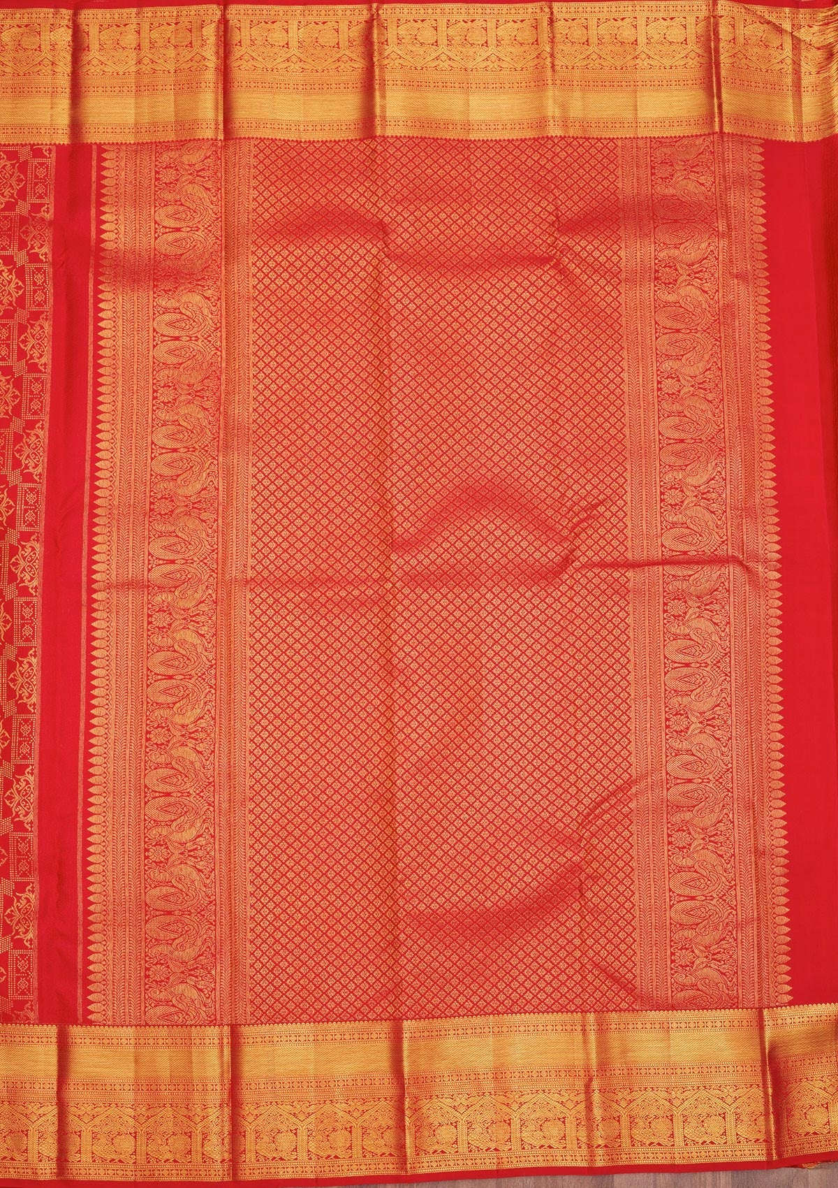 Red Zariwork Pure Silk Saree
