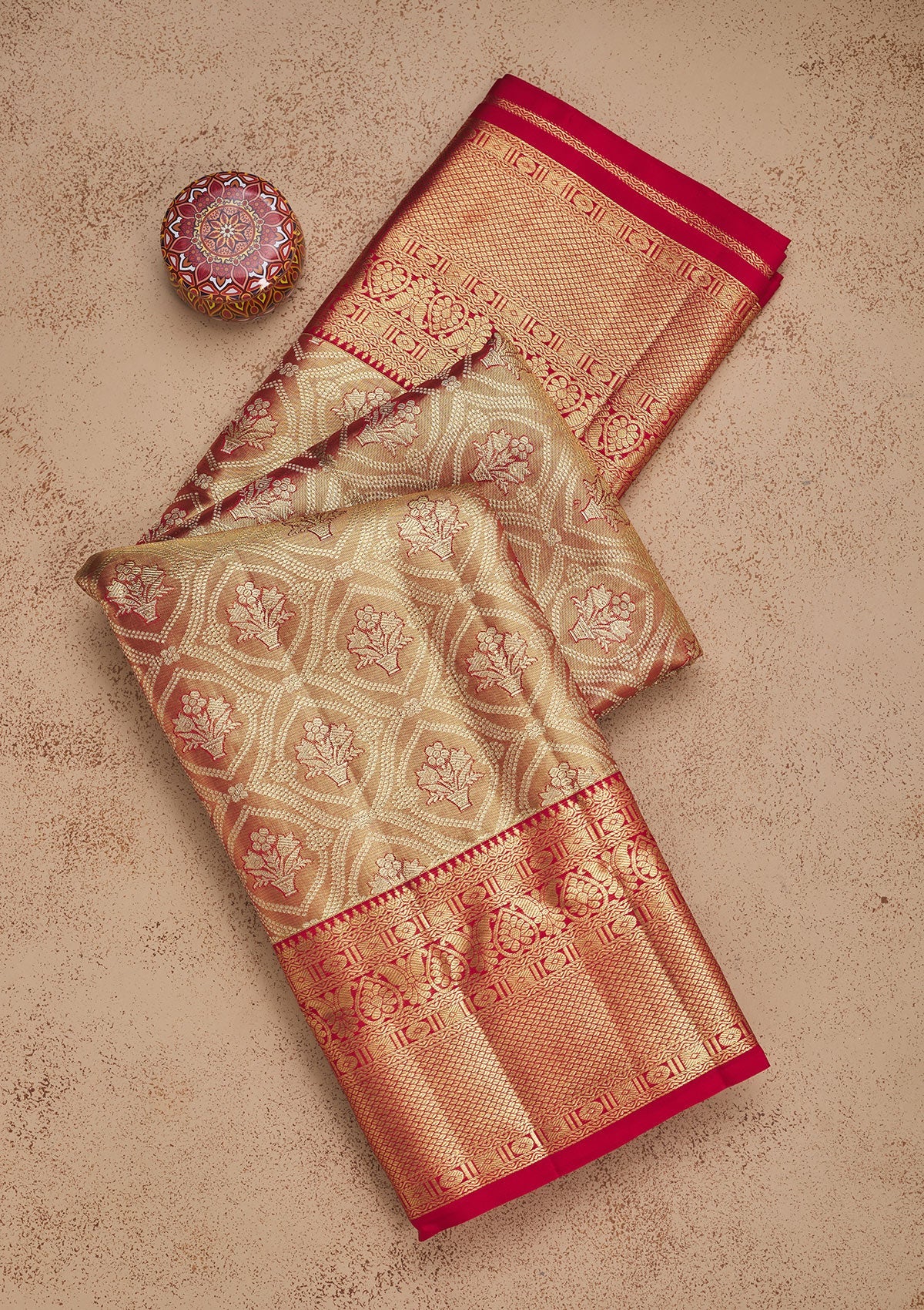 Red Zariwork Pure Silk Saree