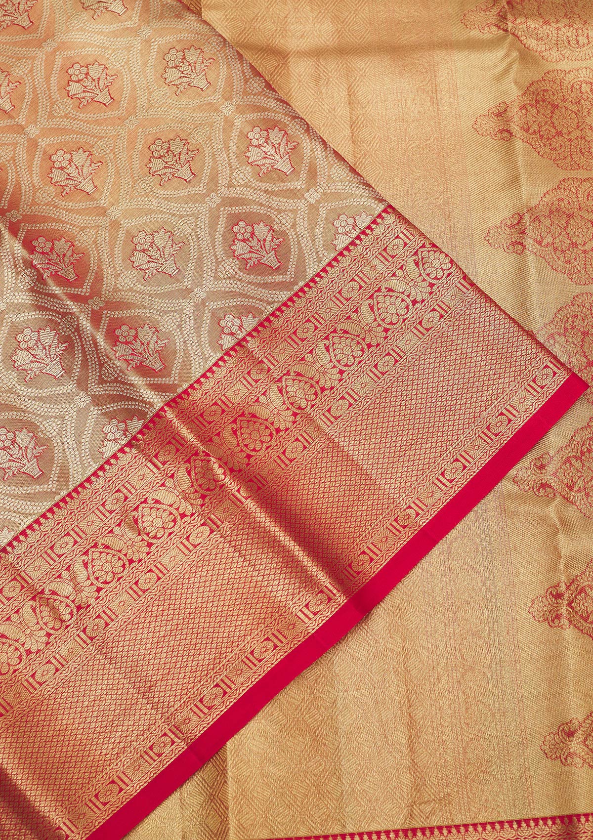 Red Zariwork Pure Silk Saree
