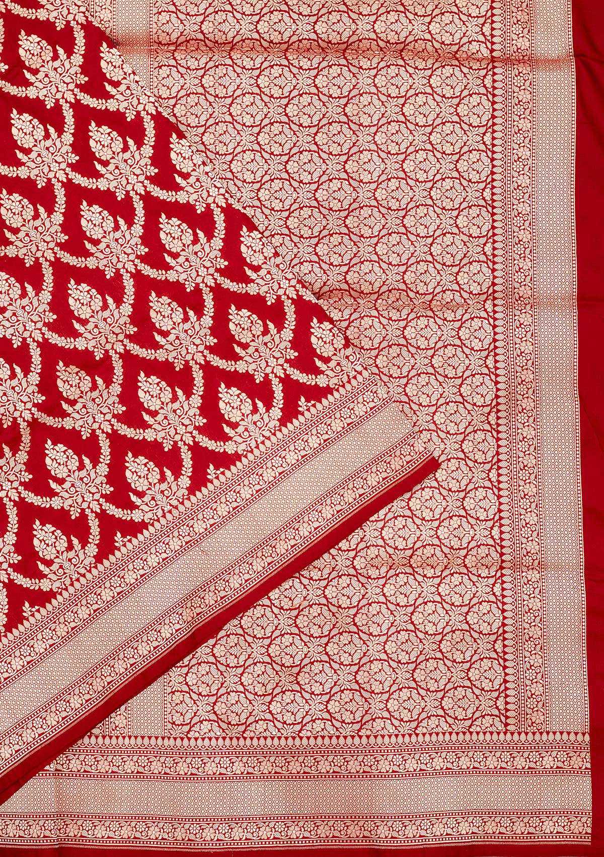 Red Zariwork Pure Silk Saree