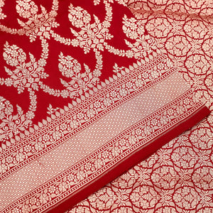 Red Zariwork Pure Silk Saree