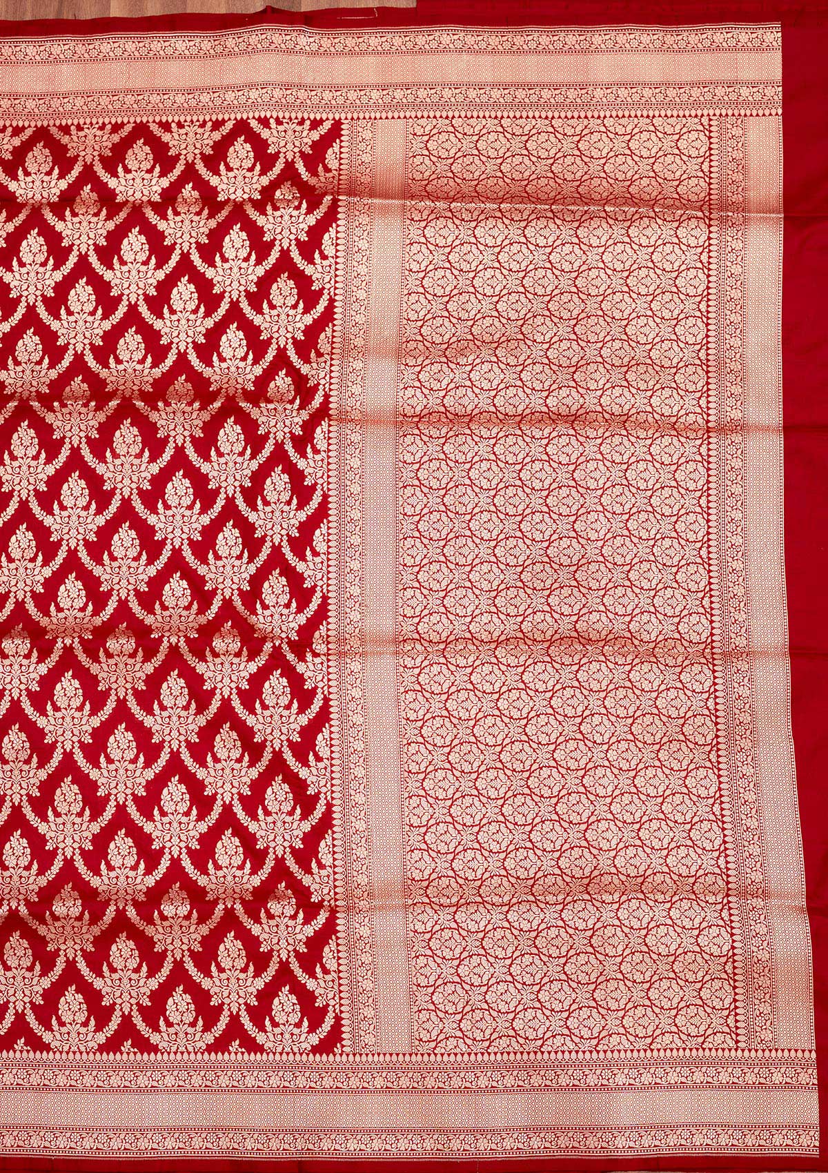 Red Zariwork Pure Silk Saree
